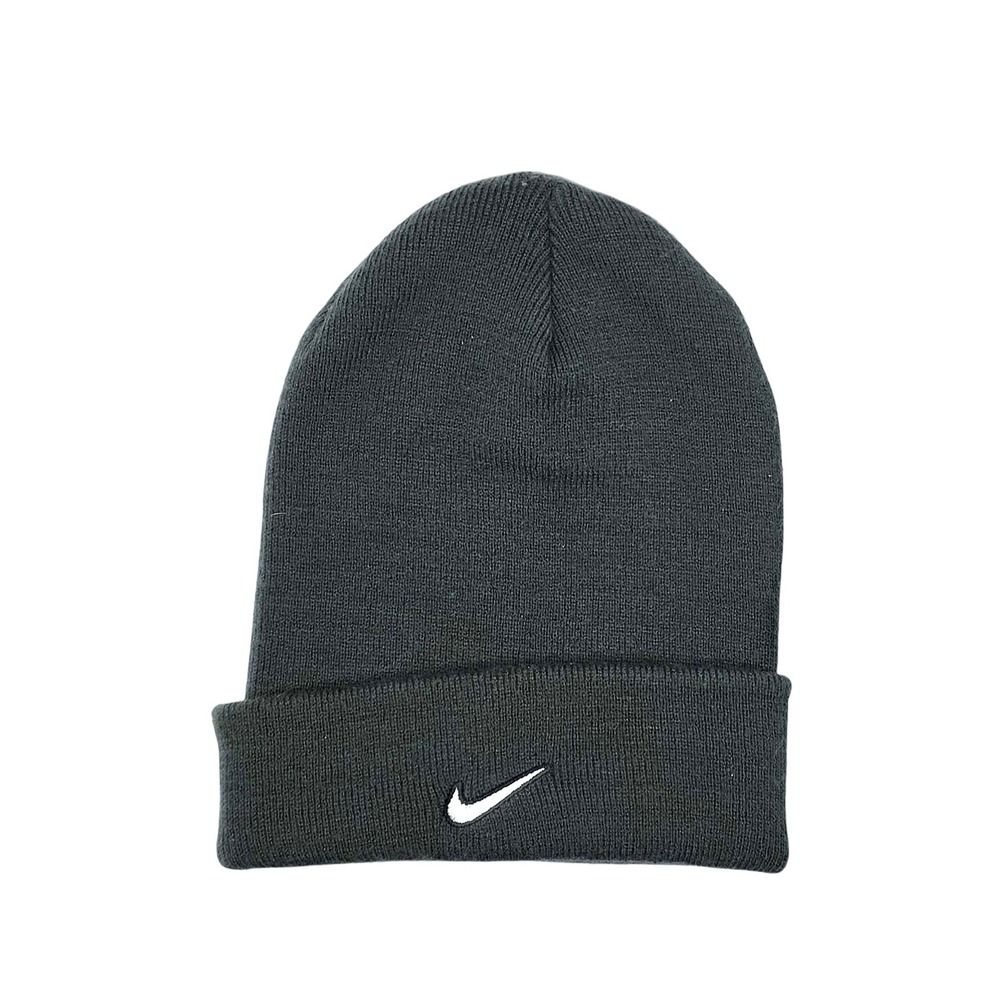 Nike Peak Swoosh Cuffed Beanie Knit Hat Cap Dark Green One Size NWT HF0187-390